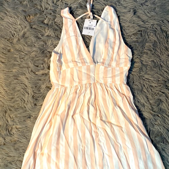 NWT Forever 21 Summer dress white/ pink stripes S (2 for $15) - Picture 3 of 3